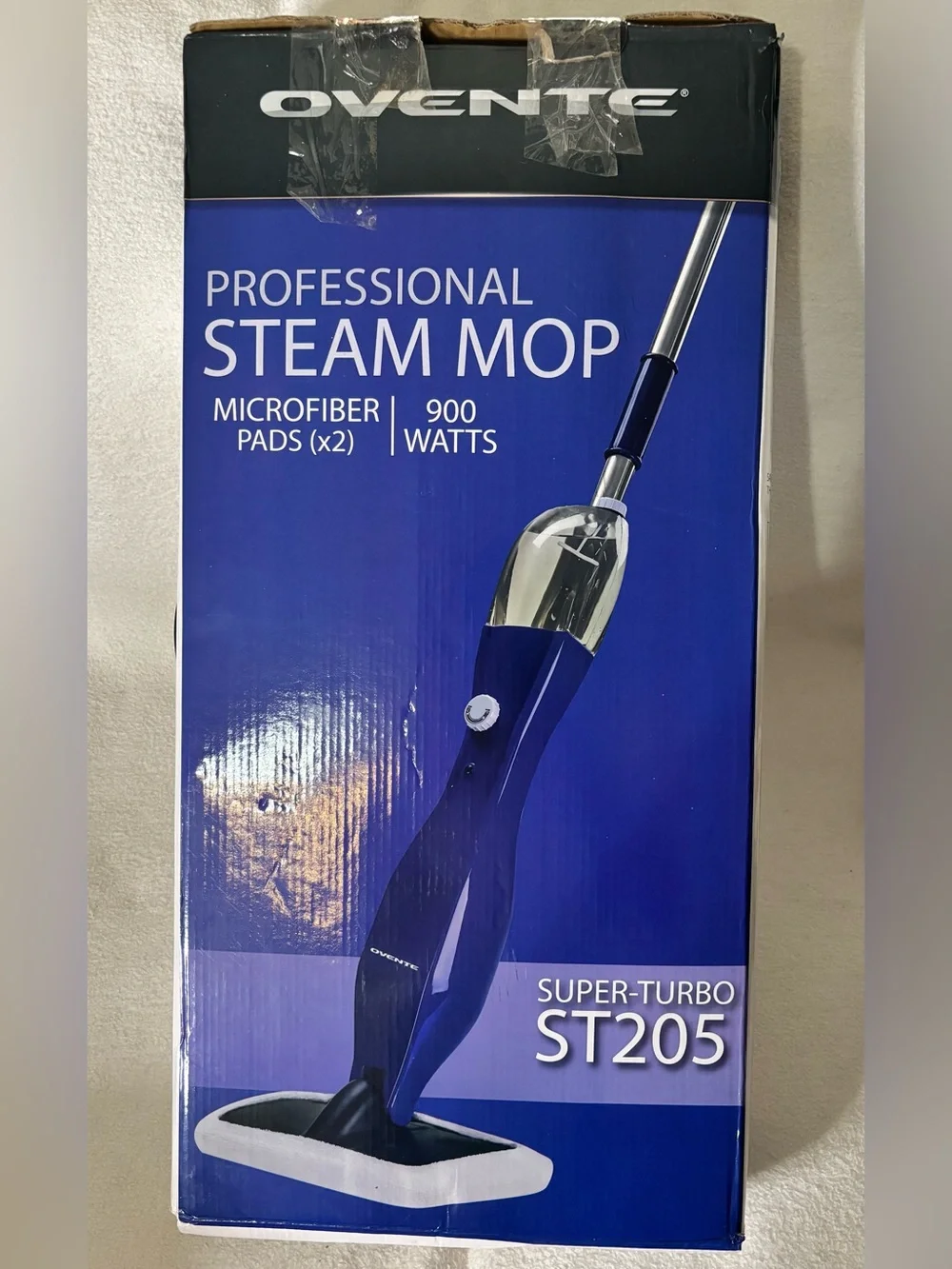 Handheld Blue Electric Floor Cleaner - Corded Steam Scrubber